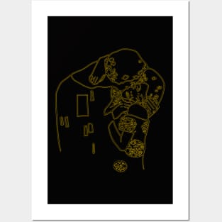 KLIMT - The Kiss (gold) Posters and Art